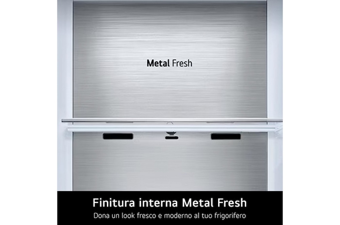 Finitura interna Metal Fresh frigorifero combinato GBBS525CPY